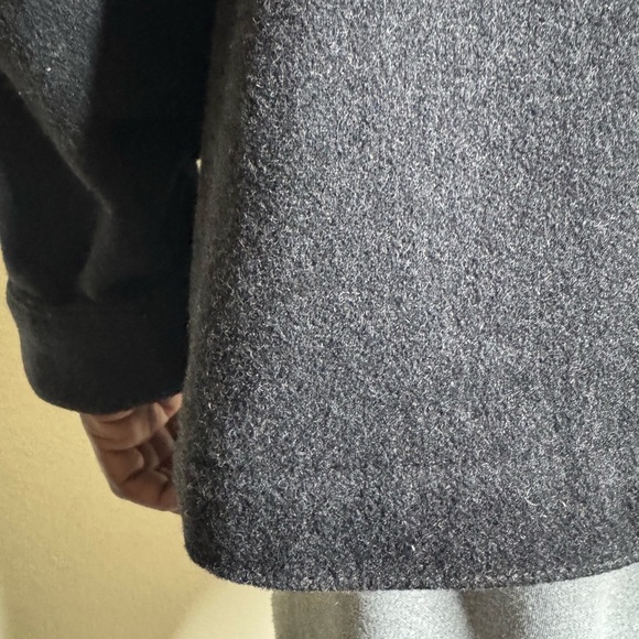 WOOL BLEND FRONT RANGE SHIRT JACKET QUILTED PADDED GRAY Shacket With Front Zip - Picture 5 of 11